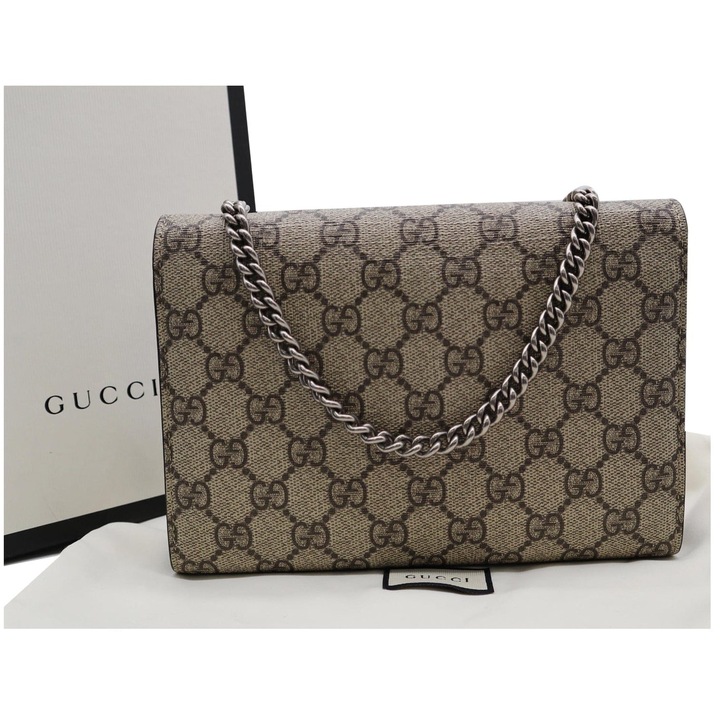 Gucci Dionysus Supreme Crossbody Wallet Beige Chain Crossbody Bag