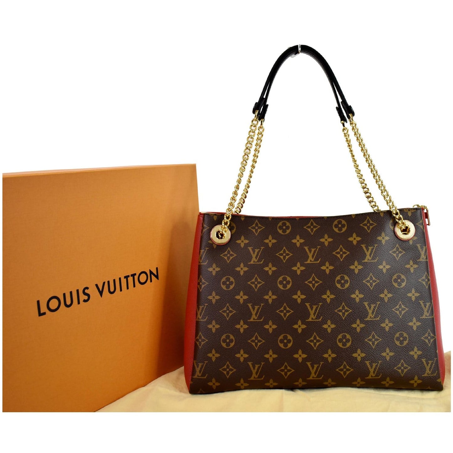 Louis Surene Mm Shoulder Bag Cerise Canvas Monogram