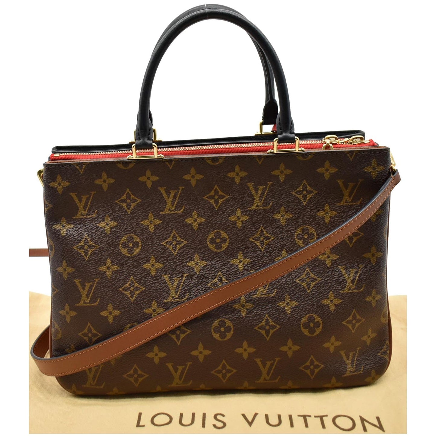 Louis Millefeuille Satchel Bag Canvas Monogram Travel Bag