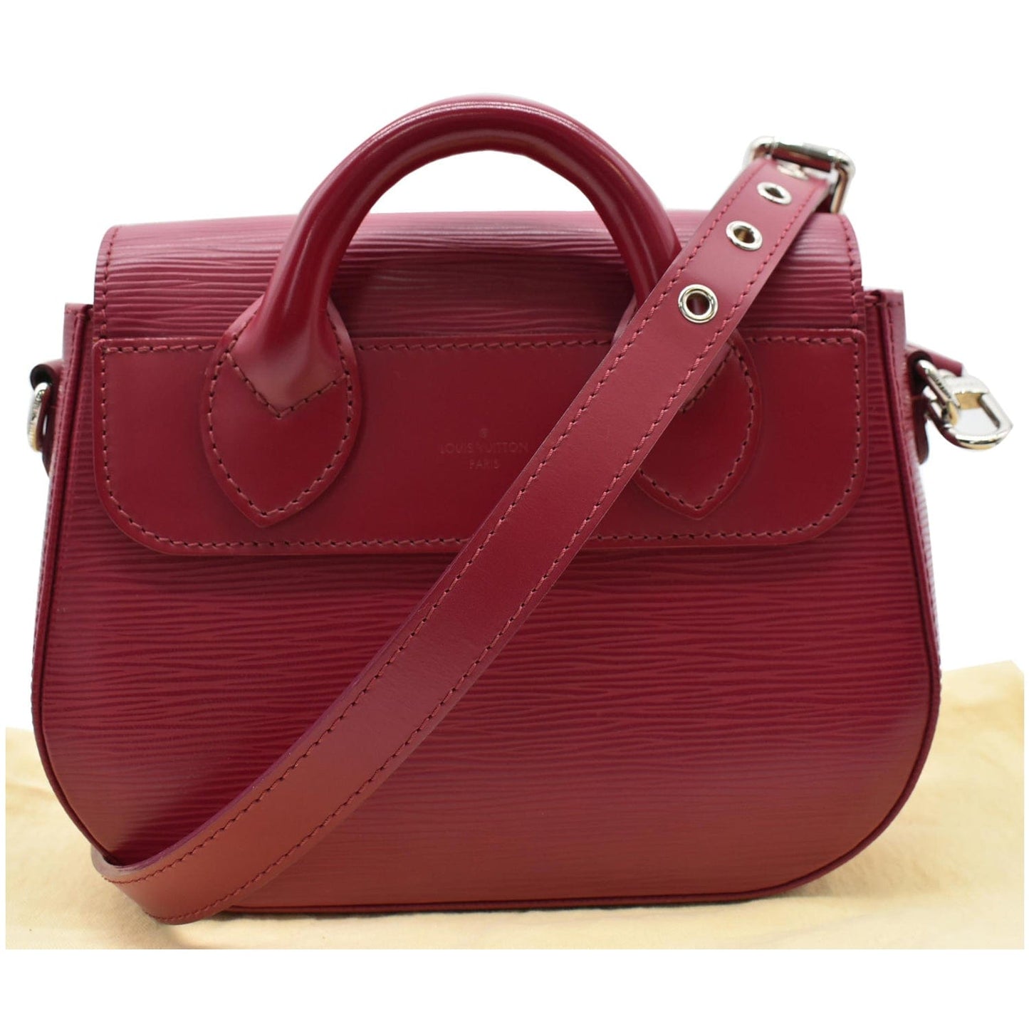 Louis Eden Pm Epi Shoulder Bag Fuchsia Leather