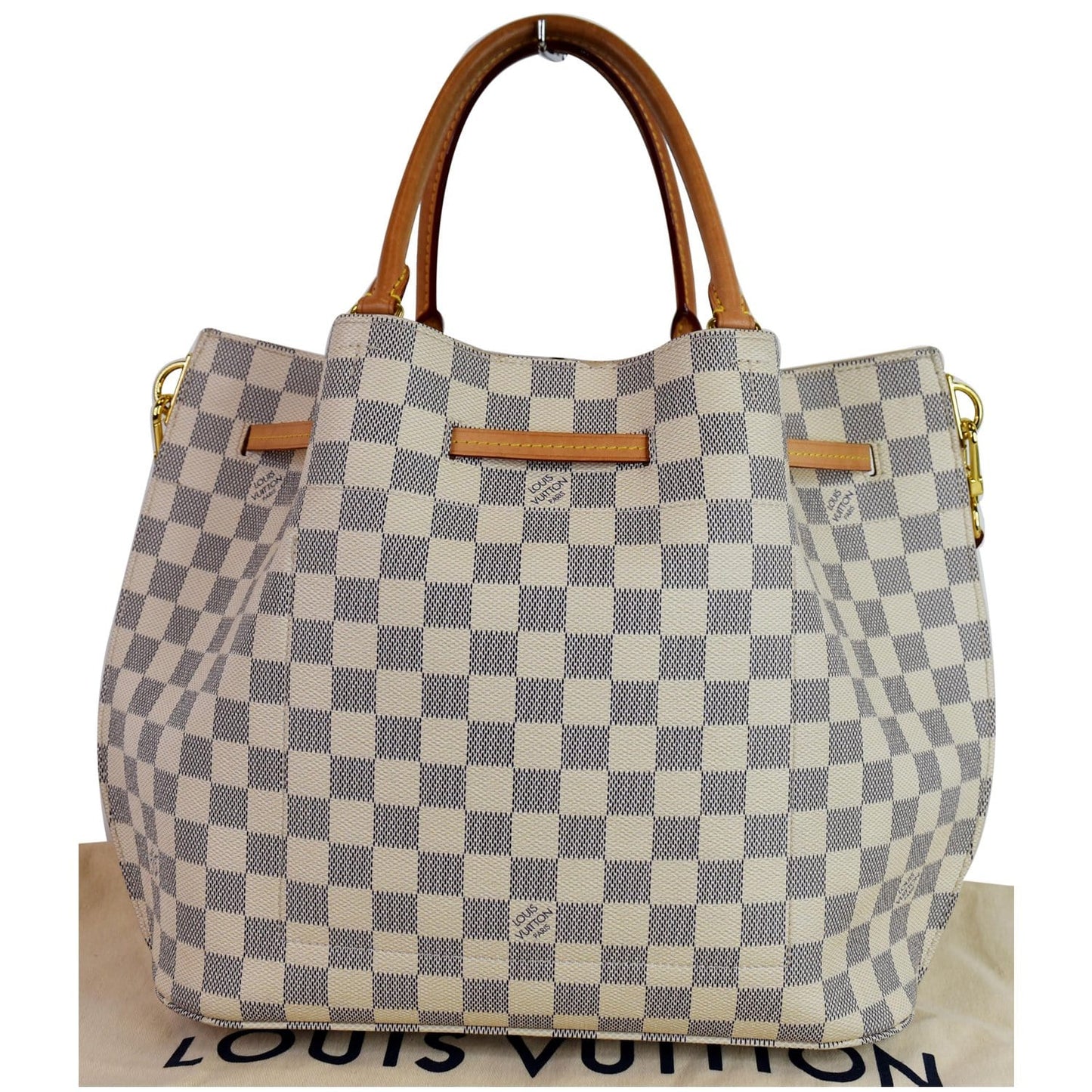 Louis Girolata Damier Azur Shoulder Bag White White 3
