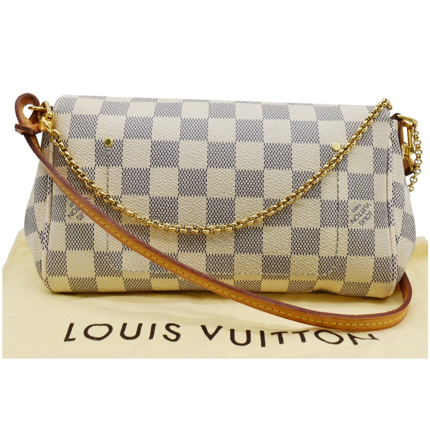 Louis Favorite Pm Damier Azur Crossbody Bag White
