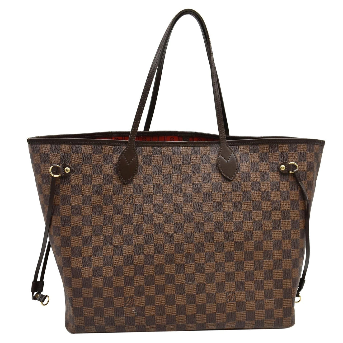 Louis Neverfull Gm Damier Ebene Tote Bag Brown