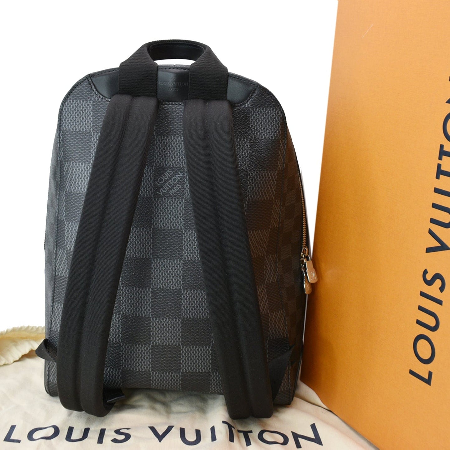 Louis Campus Damier Graphite Backpack Bag Gray Canvas