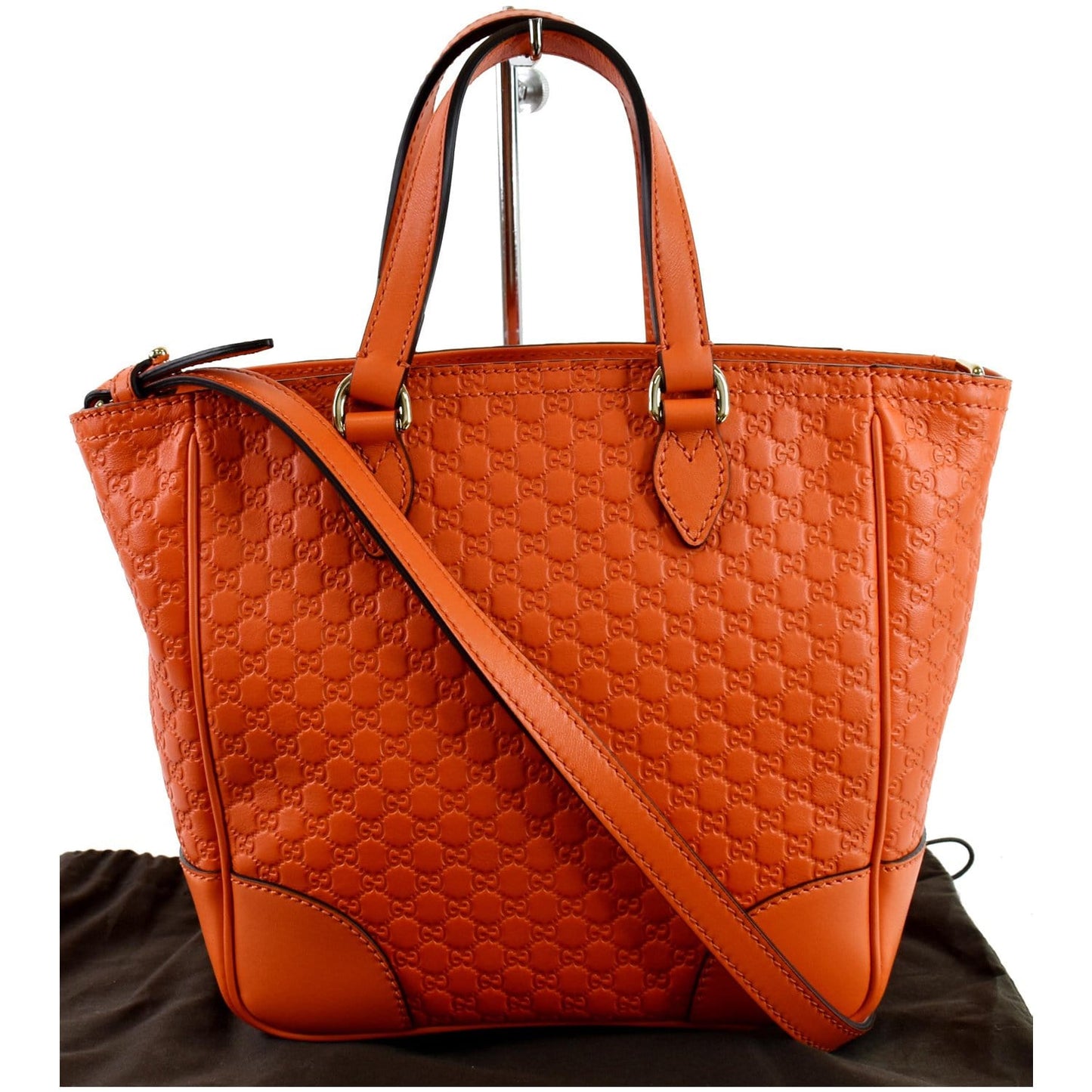 Gucci Bree ssima Crossbody Bag Orange Leather Small