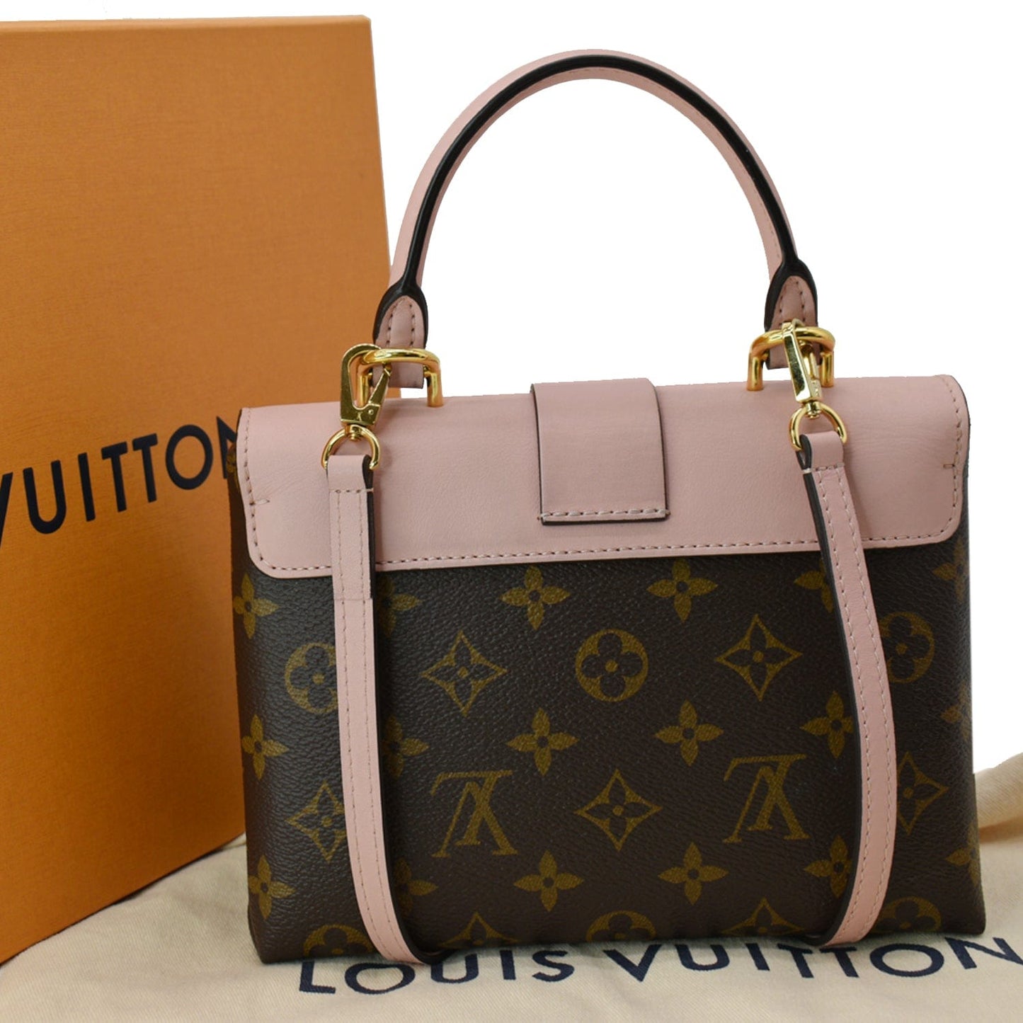 Louis Locky Bb Crossbody Bag Rose Poudre Canvas Monogram