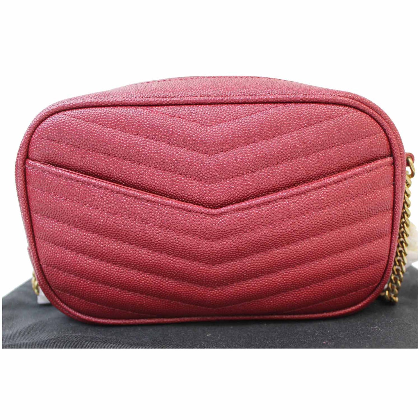 YSL Saint Laurent Saint Lou Grain De Poudre Camera Bag Red Mini Crossbody Bag