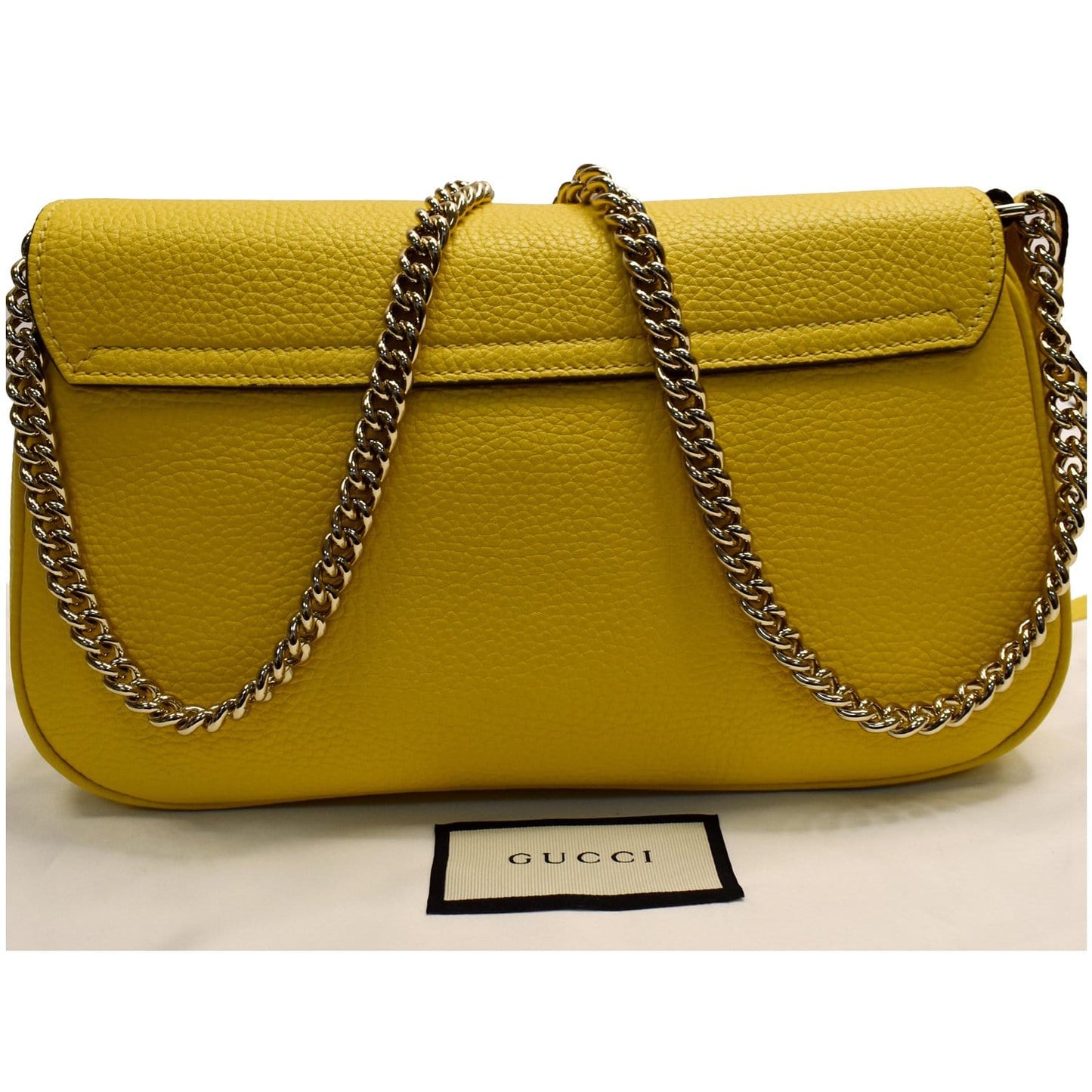 Gucci Soho Shoulder Bag Yellow Leather Chain