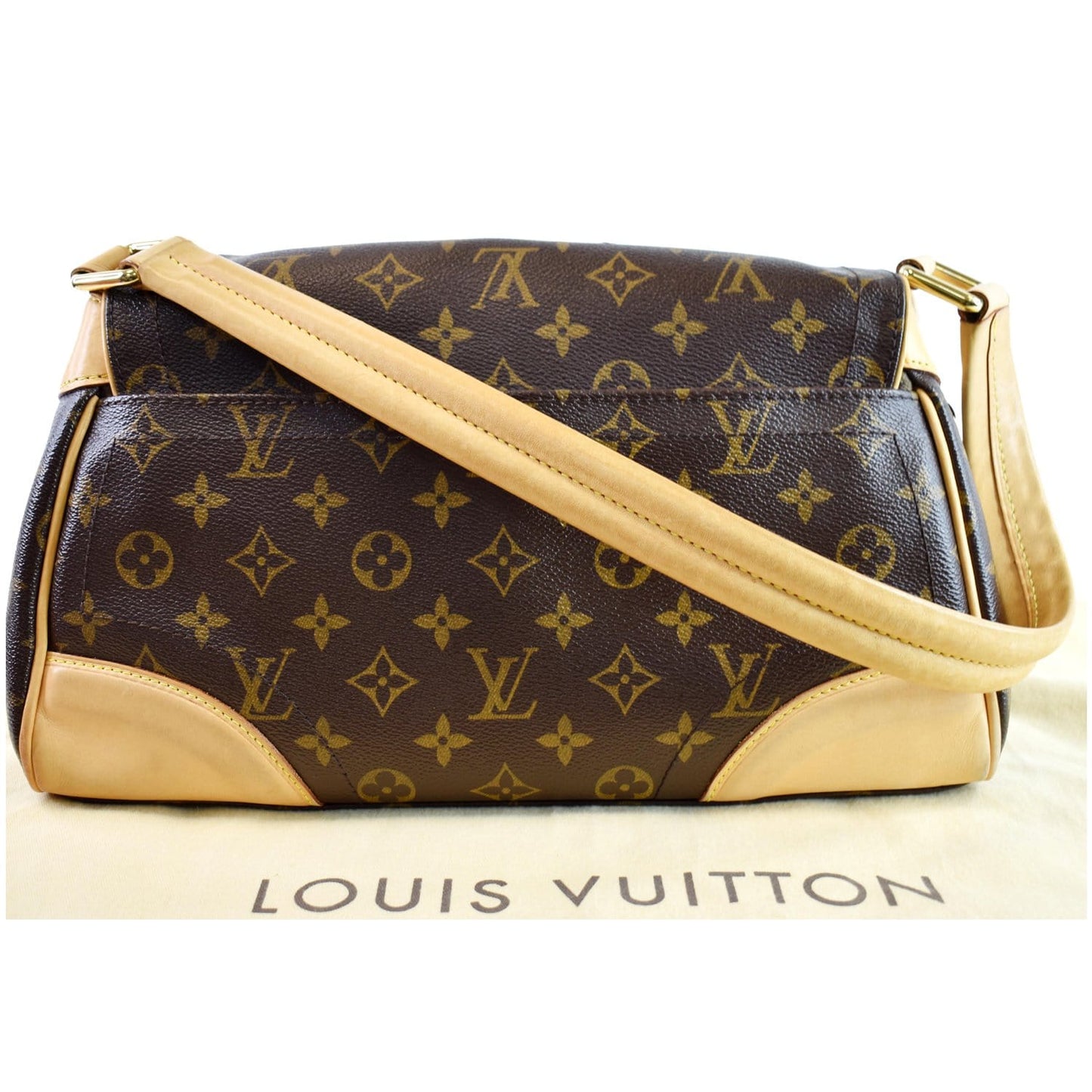Louis Beverly Mm Satchel Bag Canvas Monogram Travel Bag