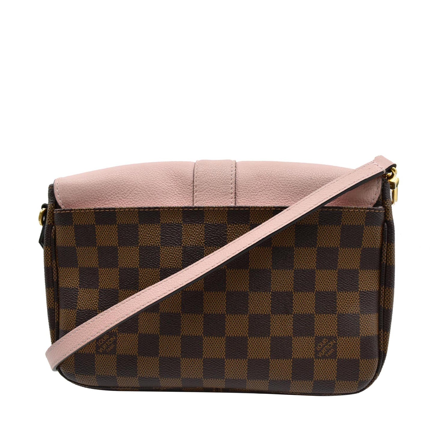 Louis Clapton Damier Ebene Crossbody Bag Magnolia