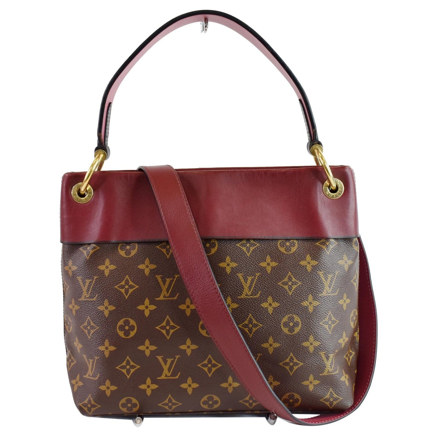 Louis Tuileries Besace Shoulder Bag Rose Bruyere Canvas Monogram Rose Bruyere