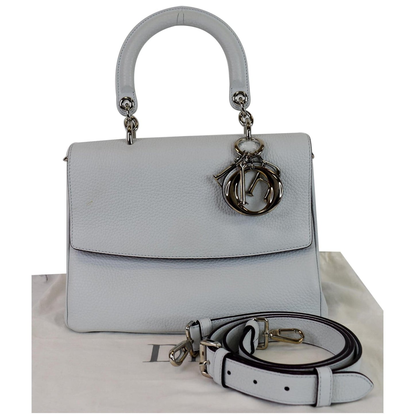 Dior Be Shoulder Bag Grey Leather Small Bag Grey
