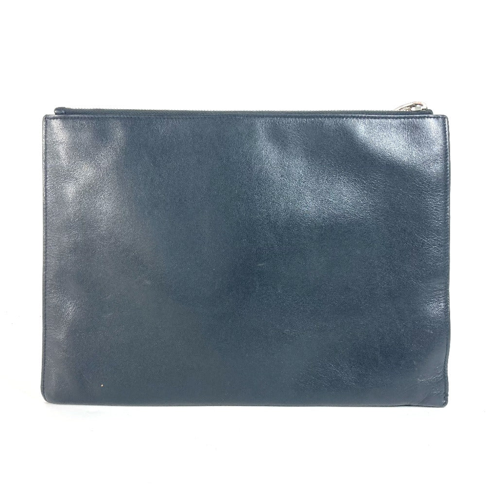 Saint Paris Clutch Bag Mens Leather Black