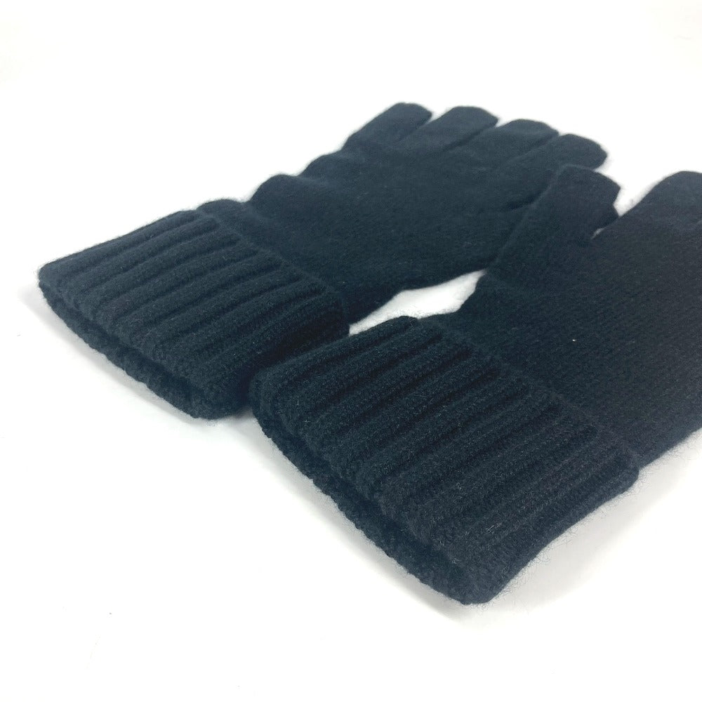 Louis Vuitton gloves M72682 cashmere Patch Tag Leather Black Handbag D 7