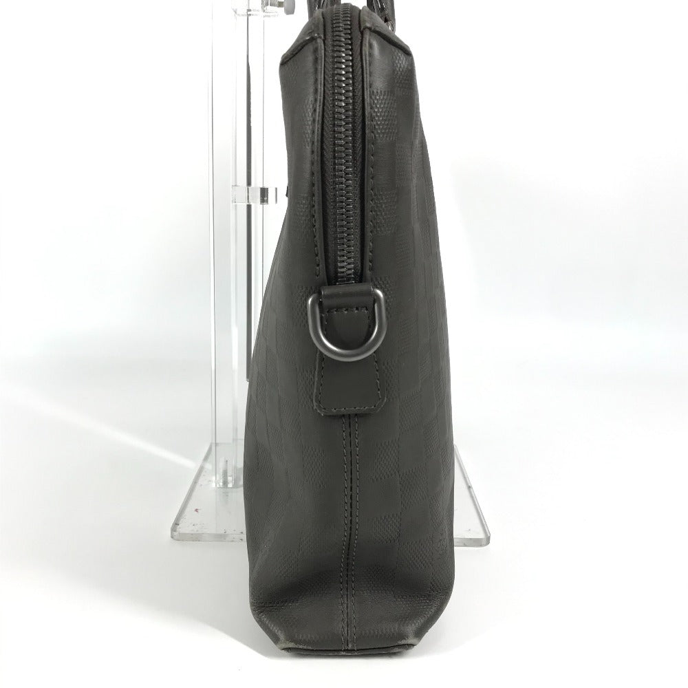 Louis Vuitton Business N41327 Damier Anfini Damier Leather Gray Handbag