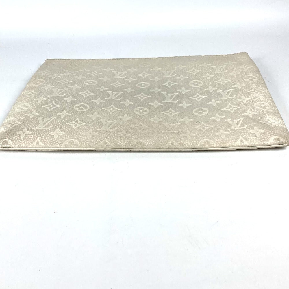 Louis Vuitton M67462 Taurillon Clemence Taurillon Clemence Monogram Leather White Clutch Bag