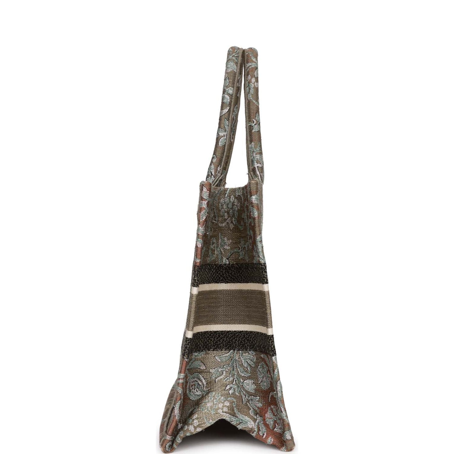 Dior Christian Metallic Book Tote Canvas Multicolor Medium Tote Bag