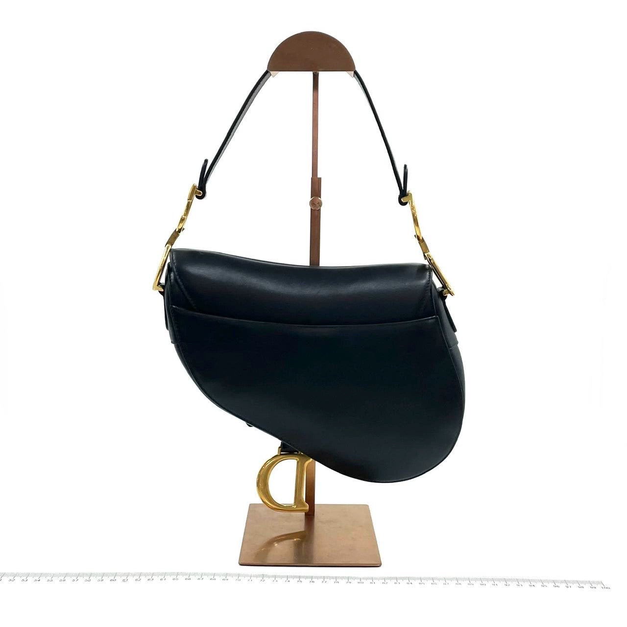 Dior Saddle Smooth Calfskin Bag Leather Black Travel Bag