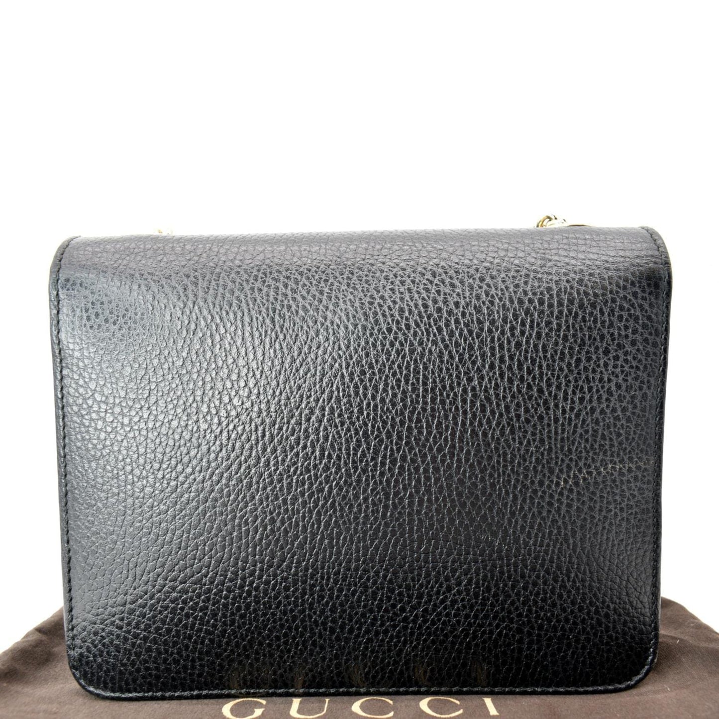Gucci Interlocking Crossbody Bag Leather Black