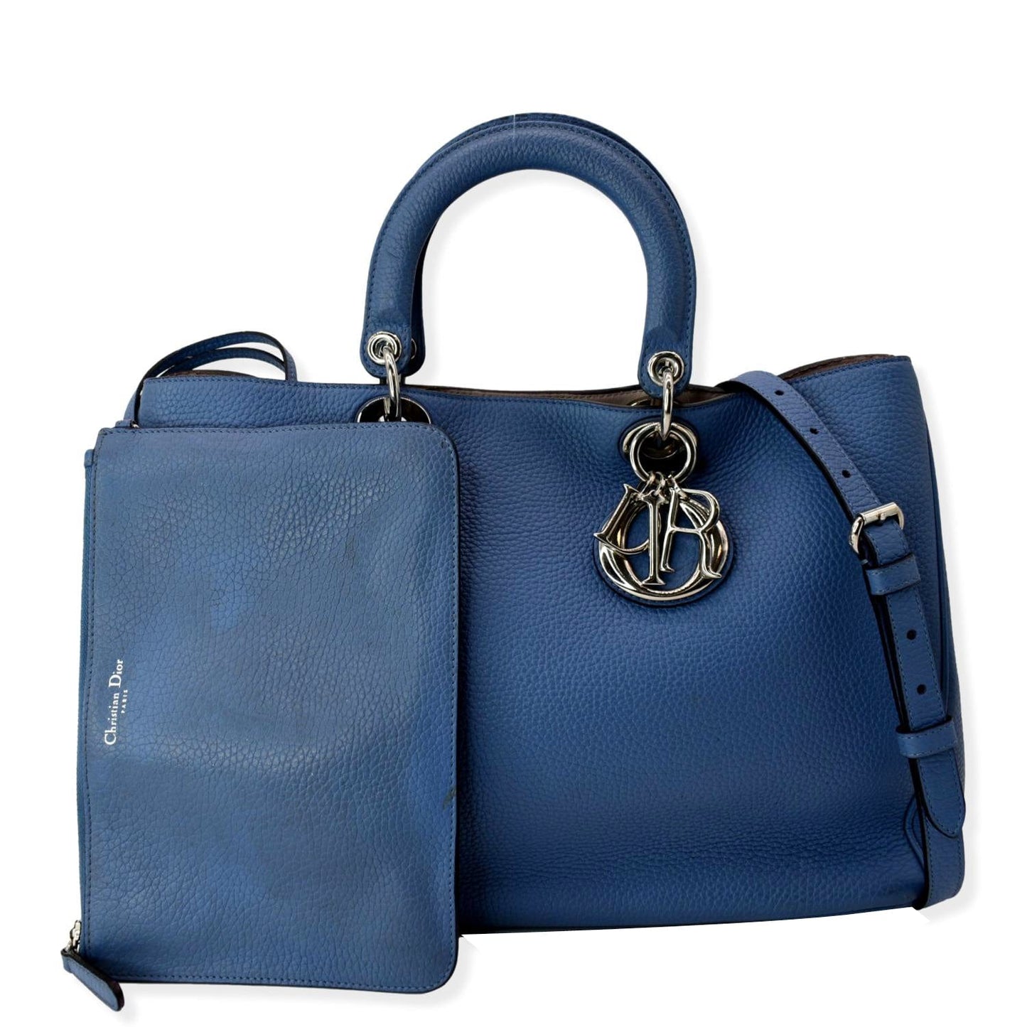 Dior issimo Shoulder Bag Leather Blue
