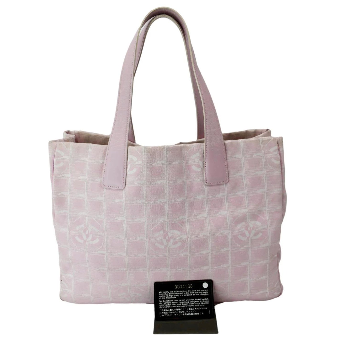 Chanel CC Logo Line Nylon Light Pink Travel Bag