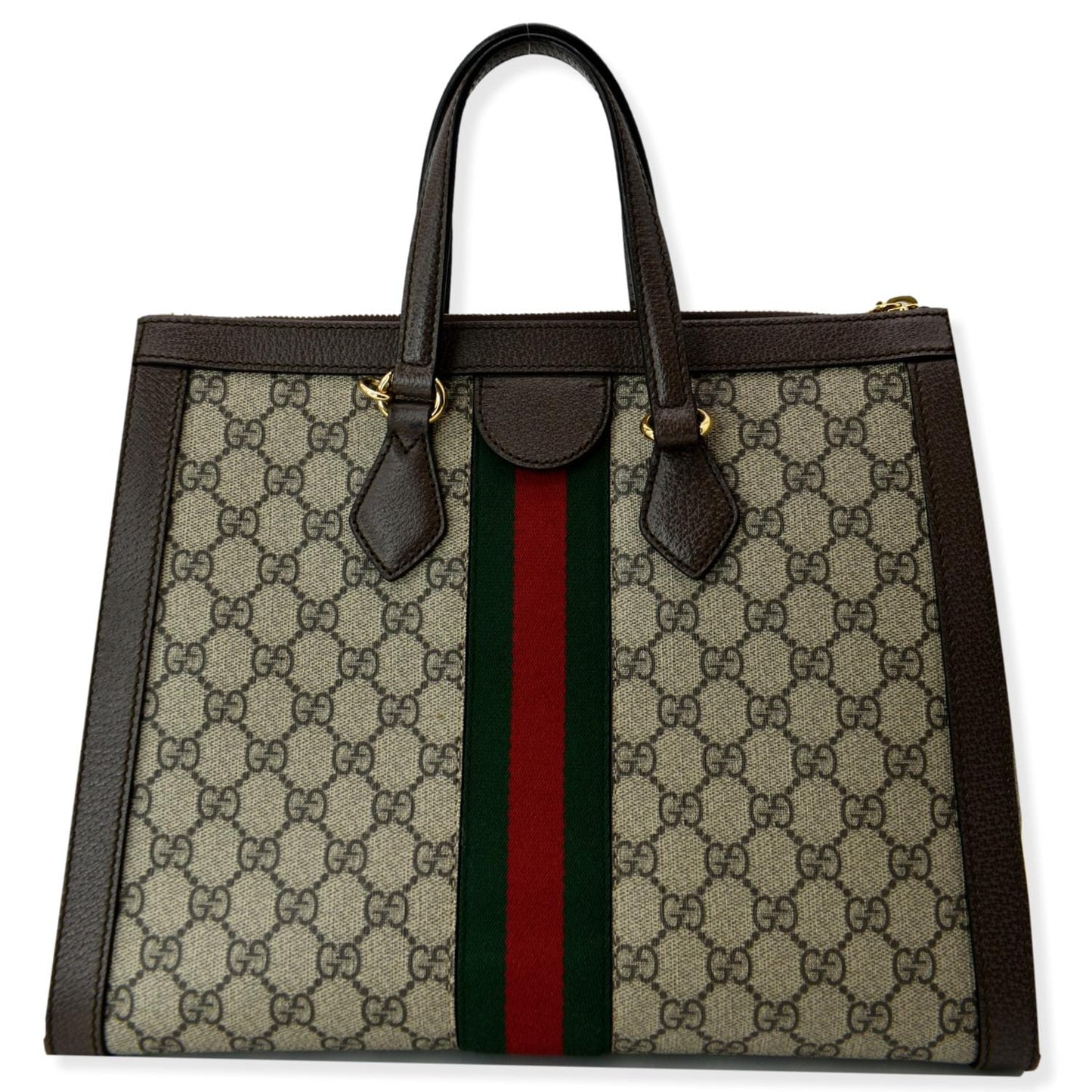 Gucci Ophidia Supreme Tote Shoulder Bag Beige Medium