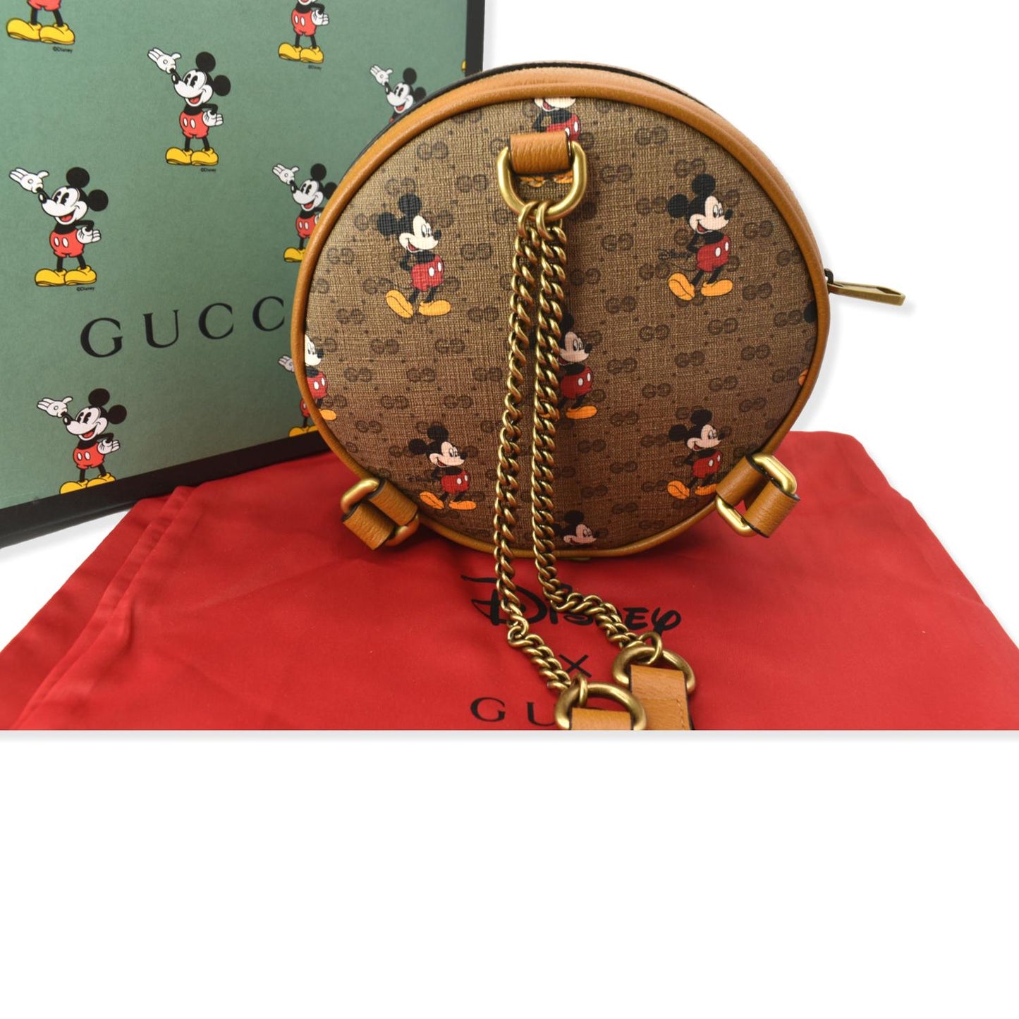 Gucci Disney Supreme Round Backpack Bag Beige Mini