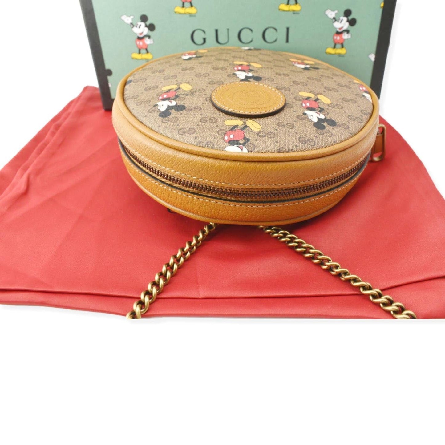 Gucci Disney Supreme Round Backpack Bag Beige Mini Round Bag