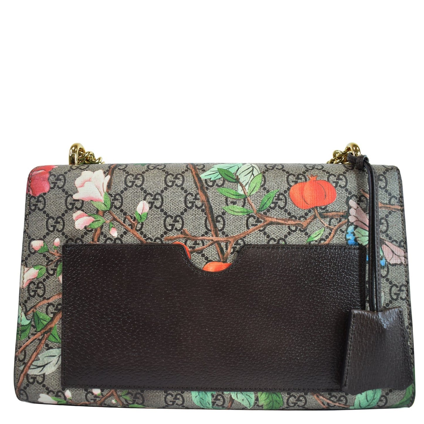 Gucci Tian Padlock Supreme Shoulder Bag Off Leather Beige