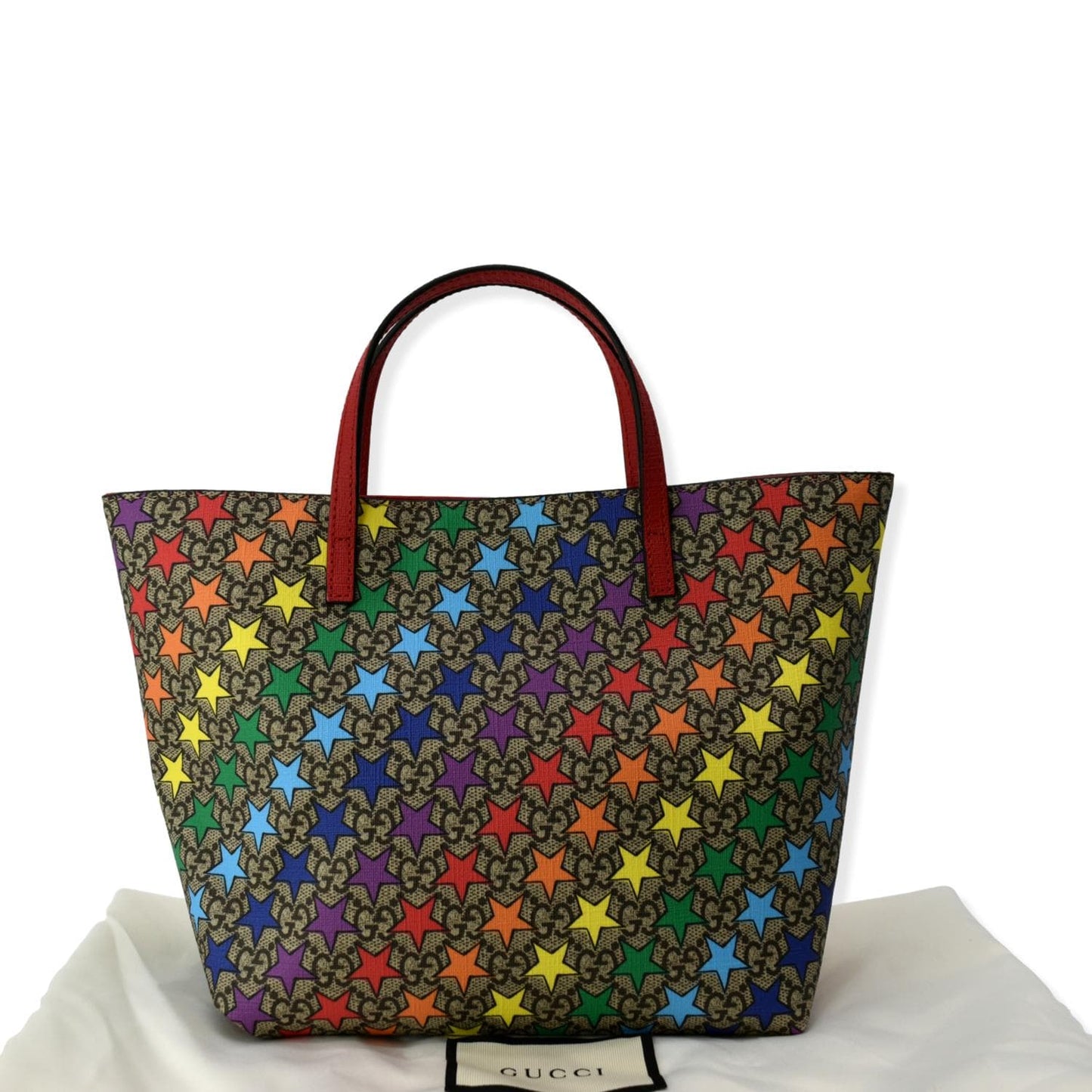 Gucci Children Rainbow Star Supreme Tote Bag Multicolor Canvas