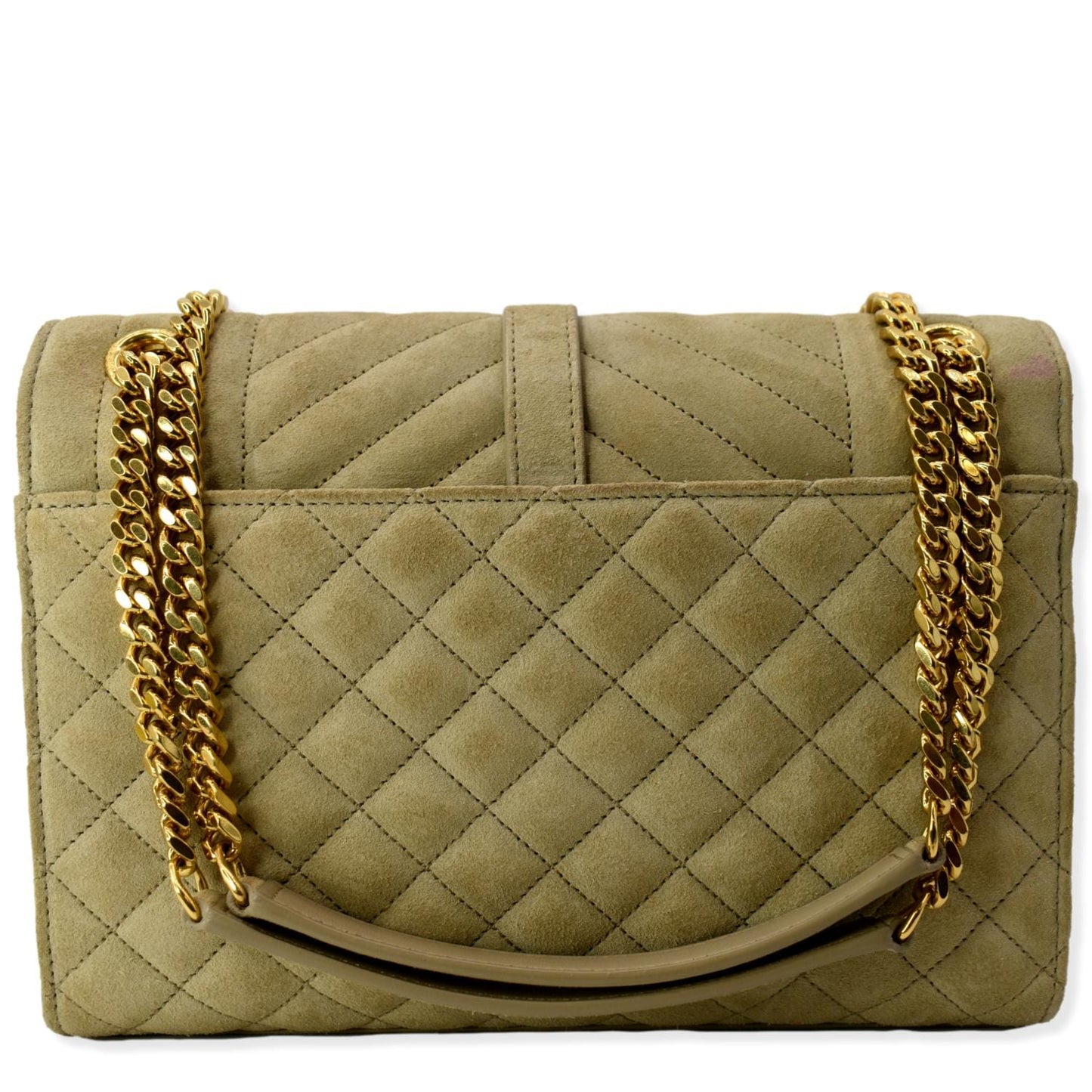 YSL Saint Laurent Saint Medium Envelope Crossbody Bag Suede Matelasse