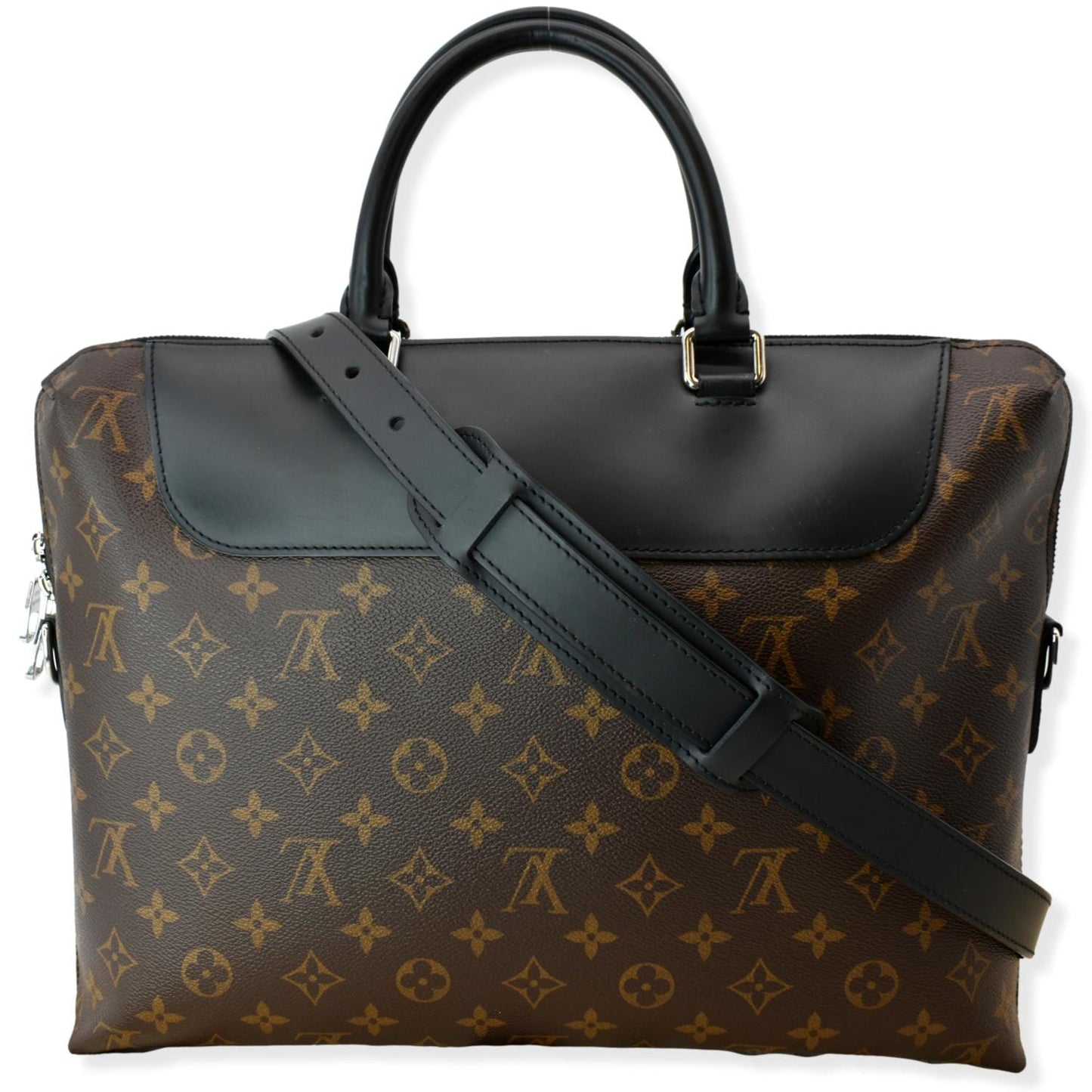 Louis Porte Documents Jour Macassar Briefcase Bag Monogram Crossbody Bag