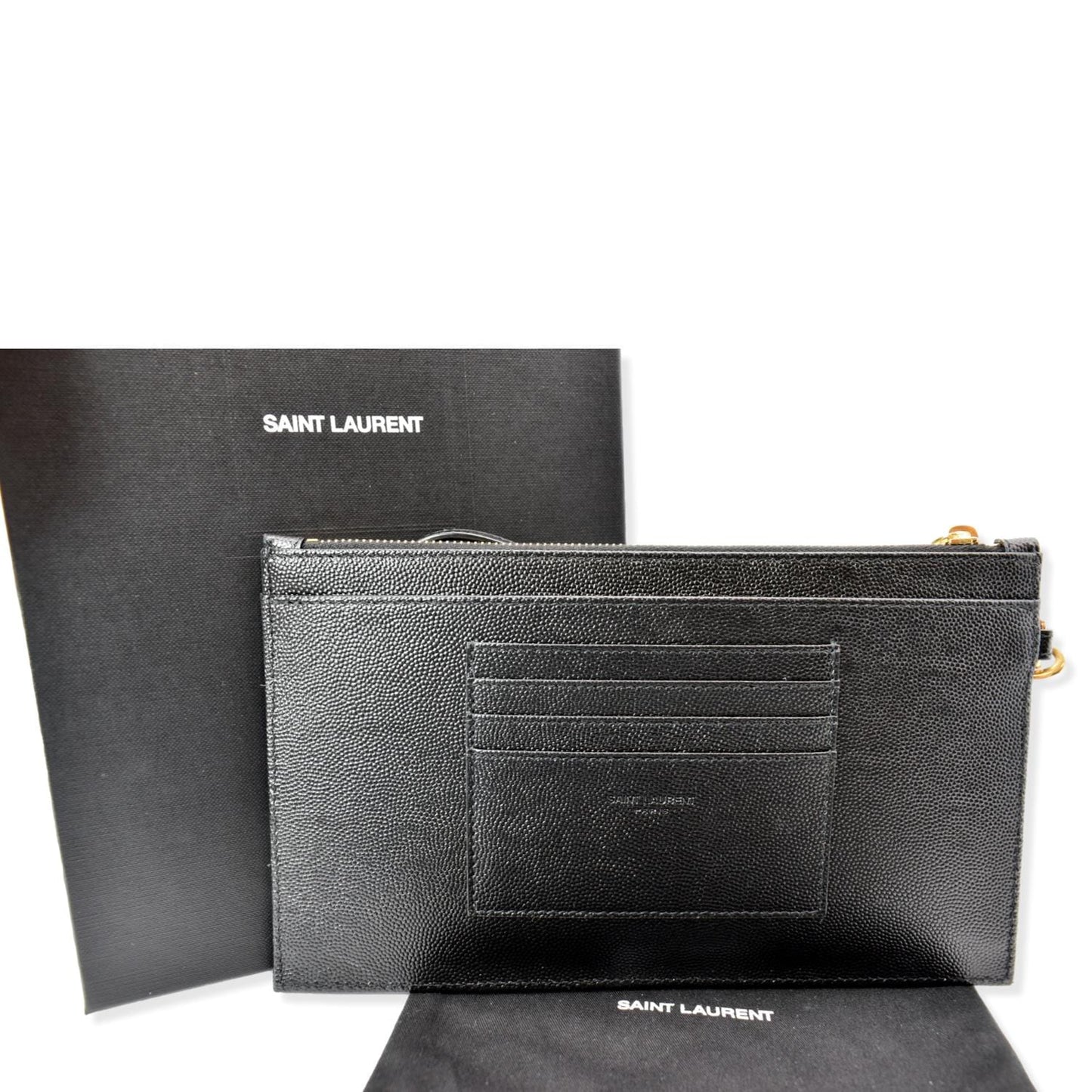 YSL Saint Laurent Saint Large Bill Pouch Travel Bag Matelasse Monogram