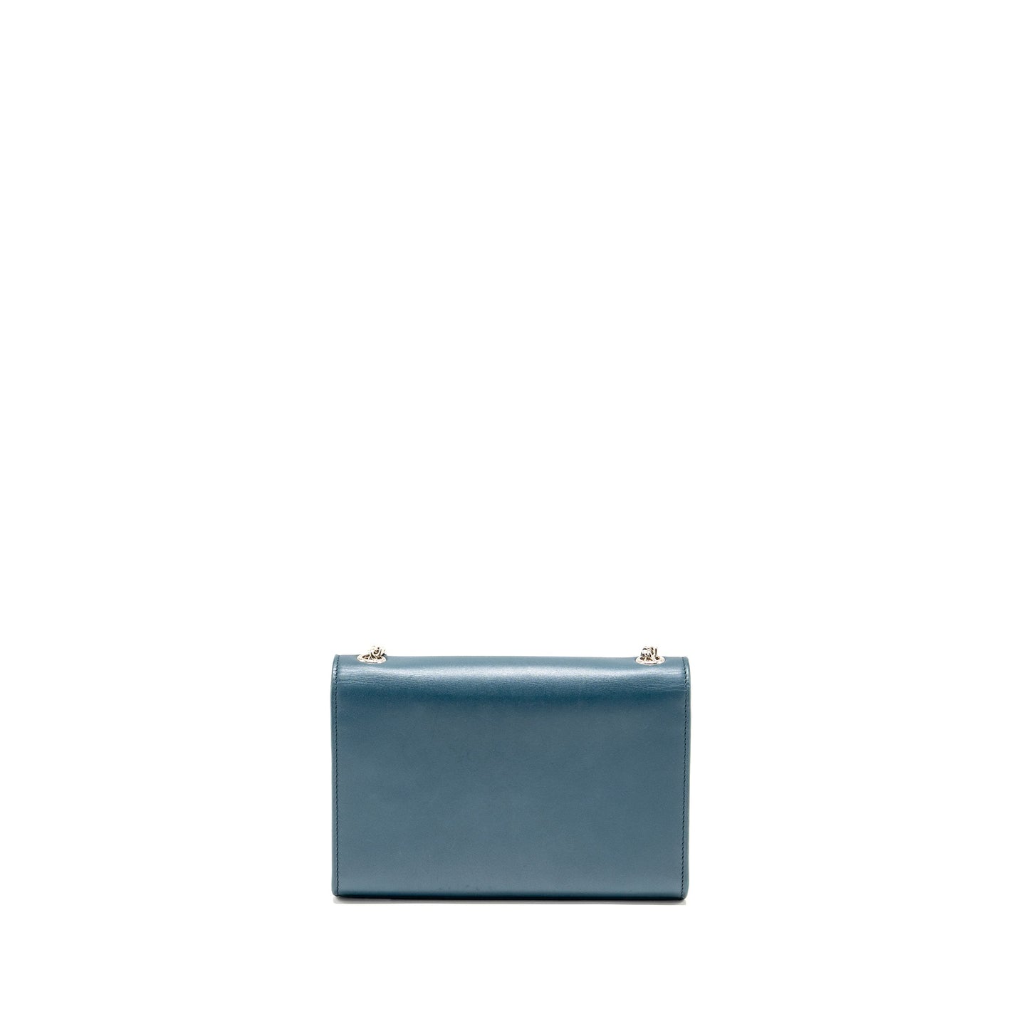 YSL Saint Laurent Kate Purse With Tassel Caflskin Travel Bag Blue Small