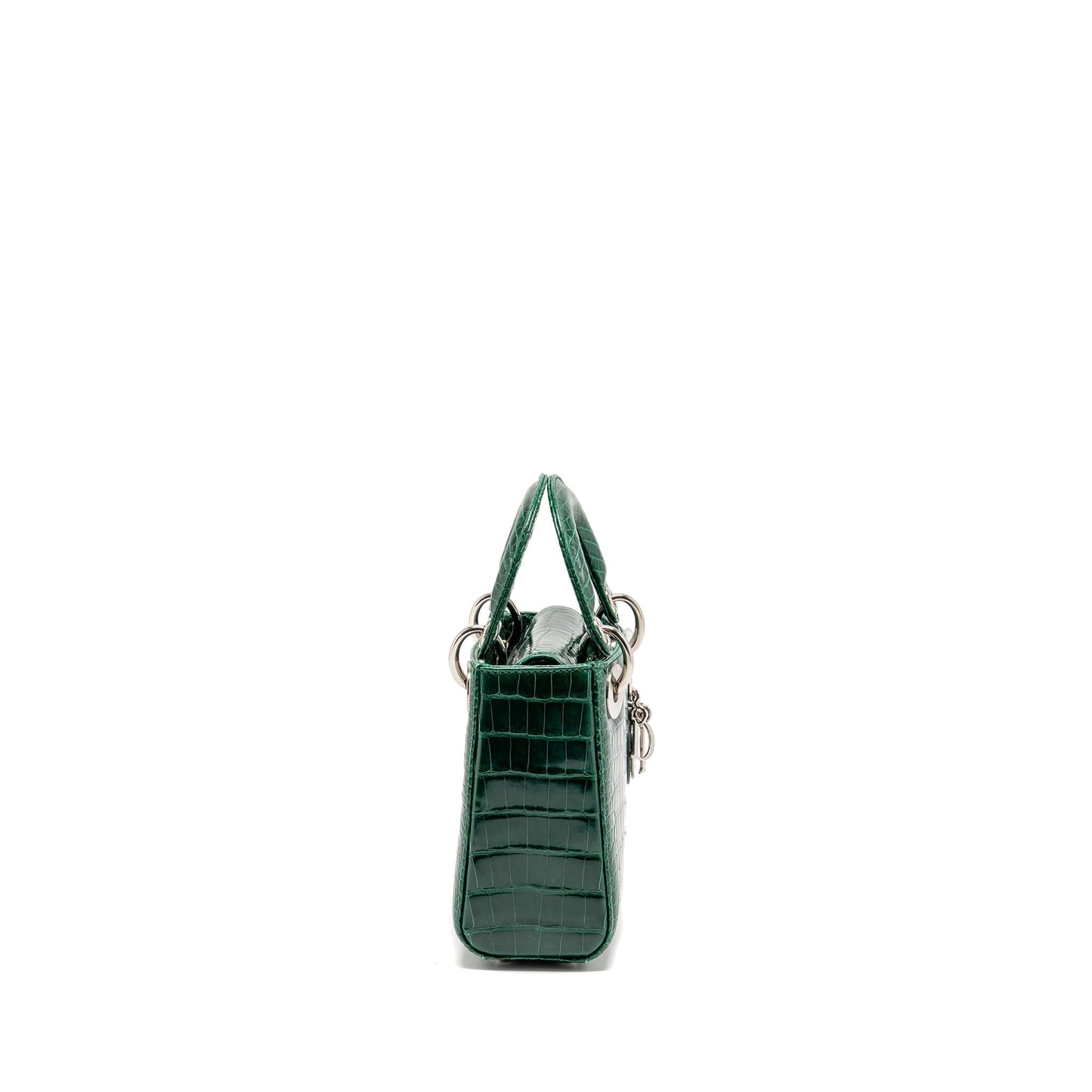 Dior Lady Crocodile Handbag Green Mini Travel Bag
