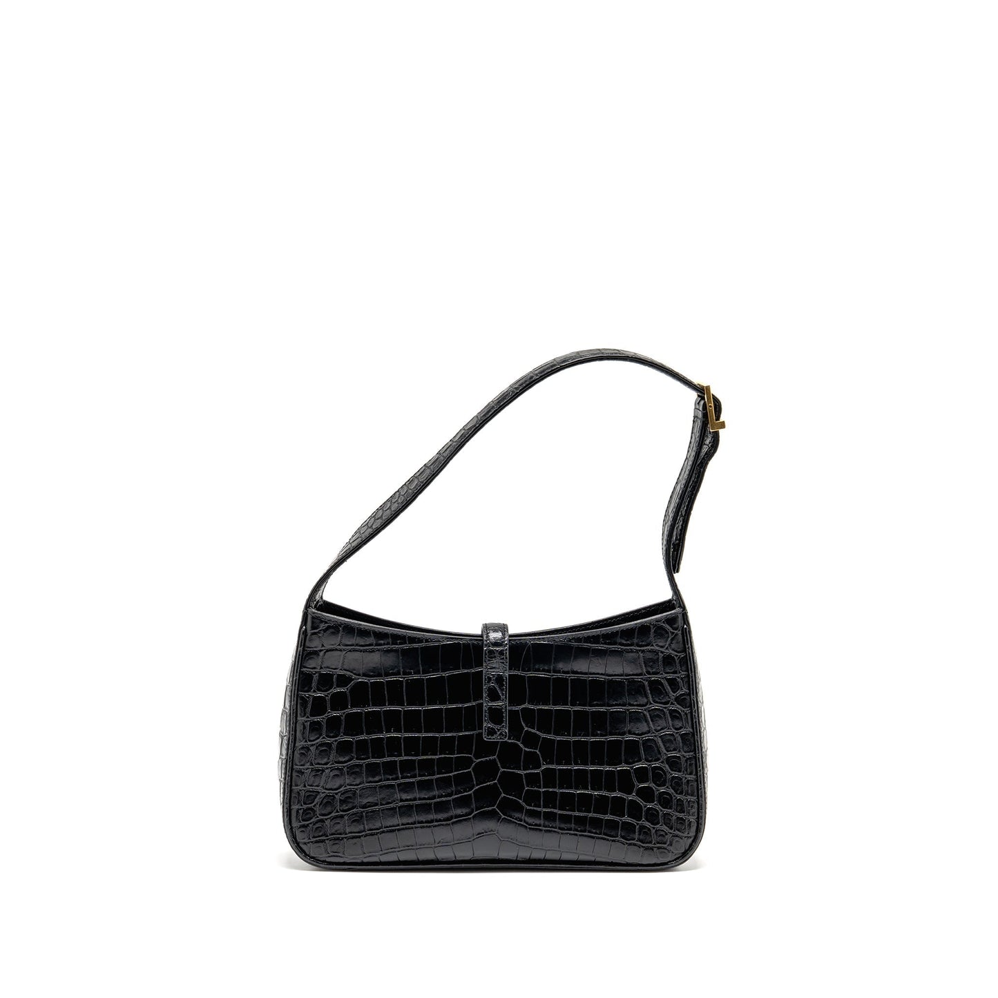 YSL Saint Laurent Hobo Purse Calfskin Black Mini Shoulder Bag