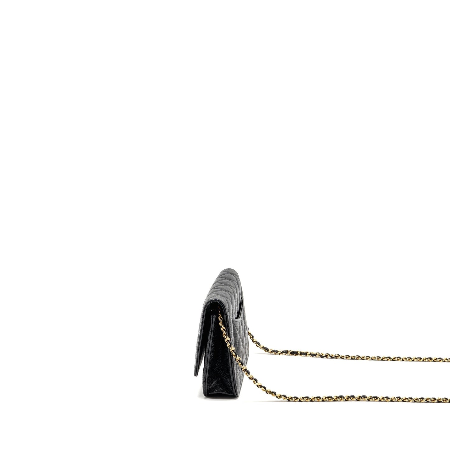 Chanel Classic On Caviar GHW Black Wallet Case Ghw 23