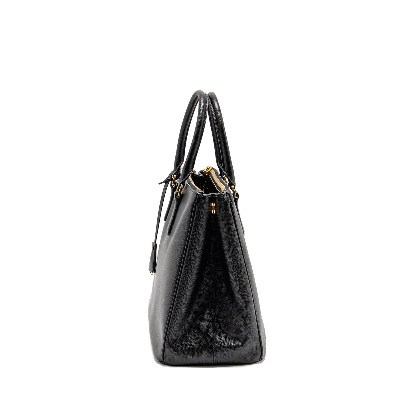 Prada Saffiano Tote Purse Handbag Leather Black Tote Bag 3