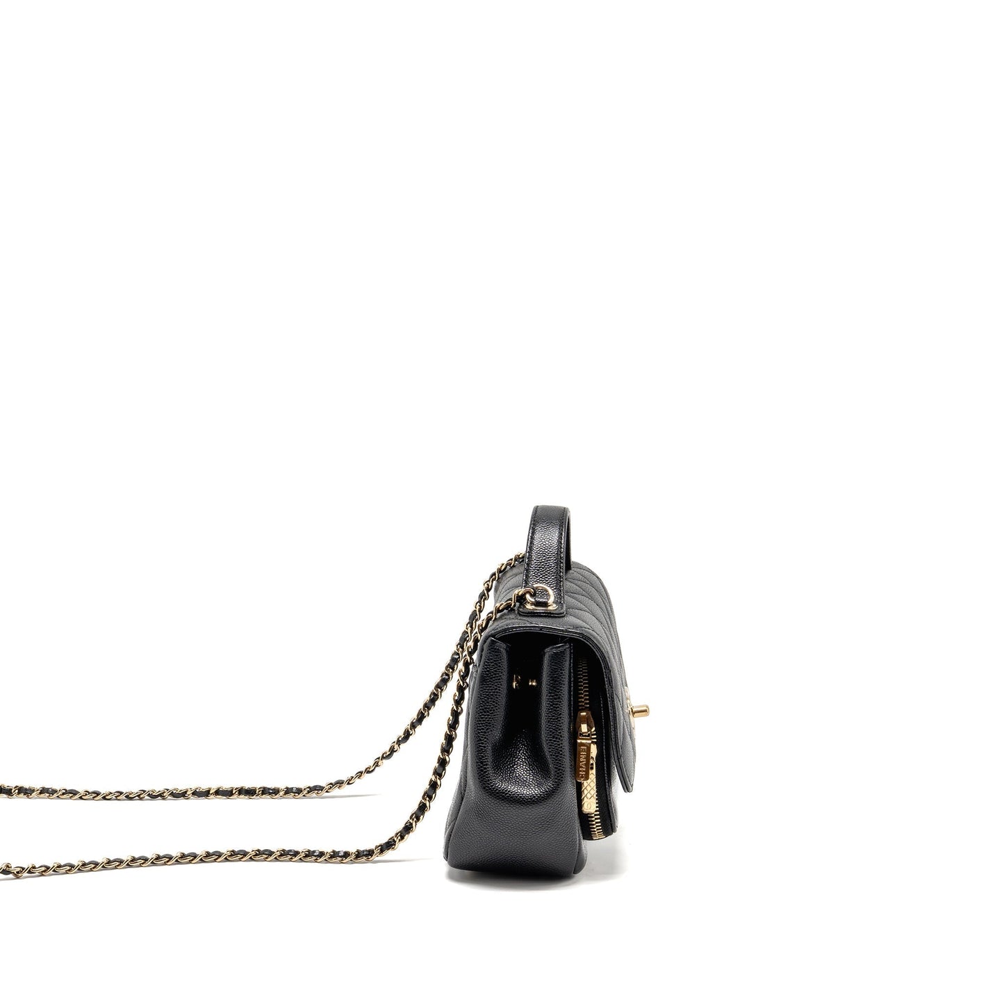 Chanel Business Affinity Caviar LGHW Black Small Handbag Lghw 3