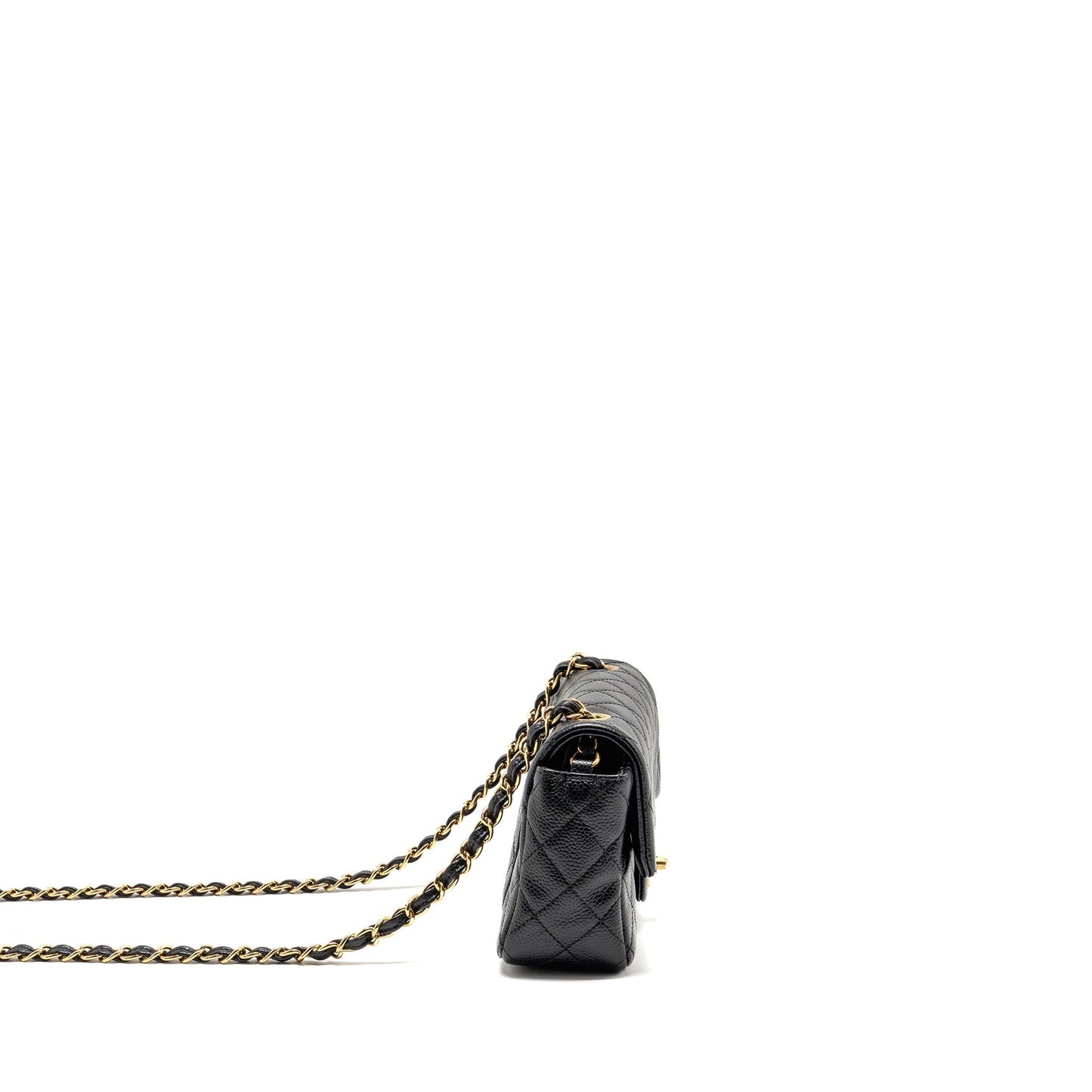 Chanel Rectangular Flap Caviar GHW Black Shoulder Bag