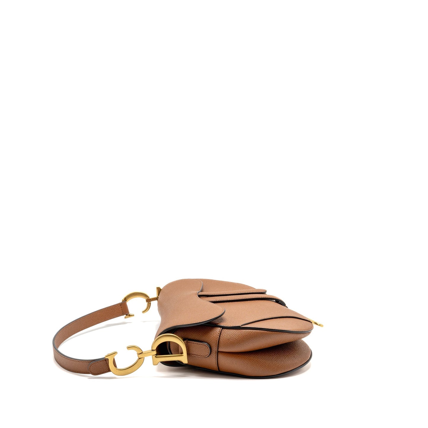 Dior Saddle Purse Calfskin Caramel Handbag Medium Travel Bag