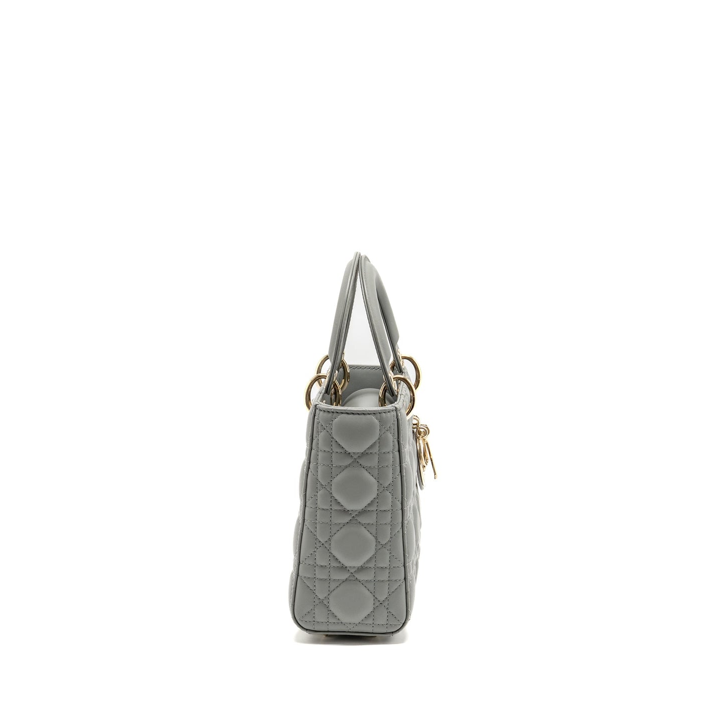 Dior Lady My Abc Purse Lambskin Grey Stone Small Travel Bag