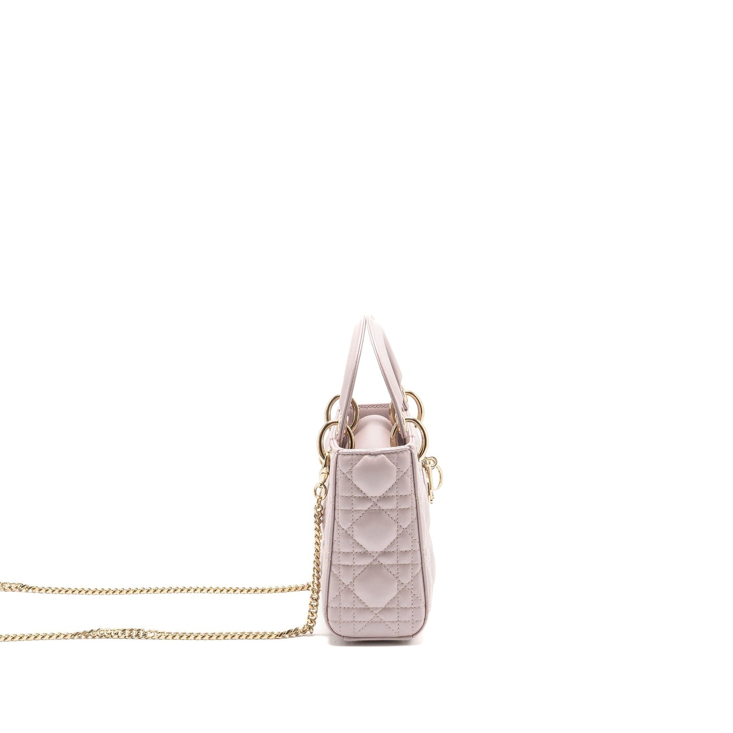 Dior Lady Lambskin Light Handbag Pink Mini Travel Bag