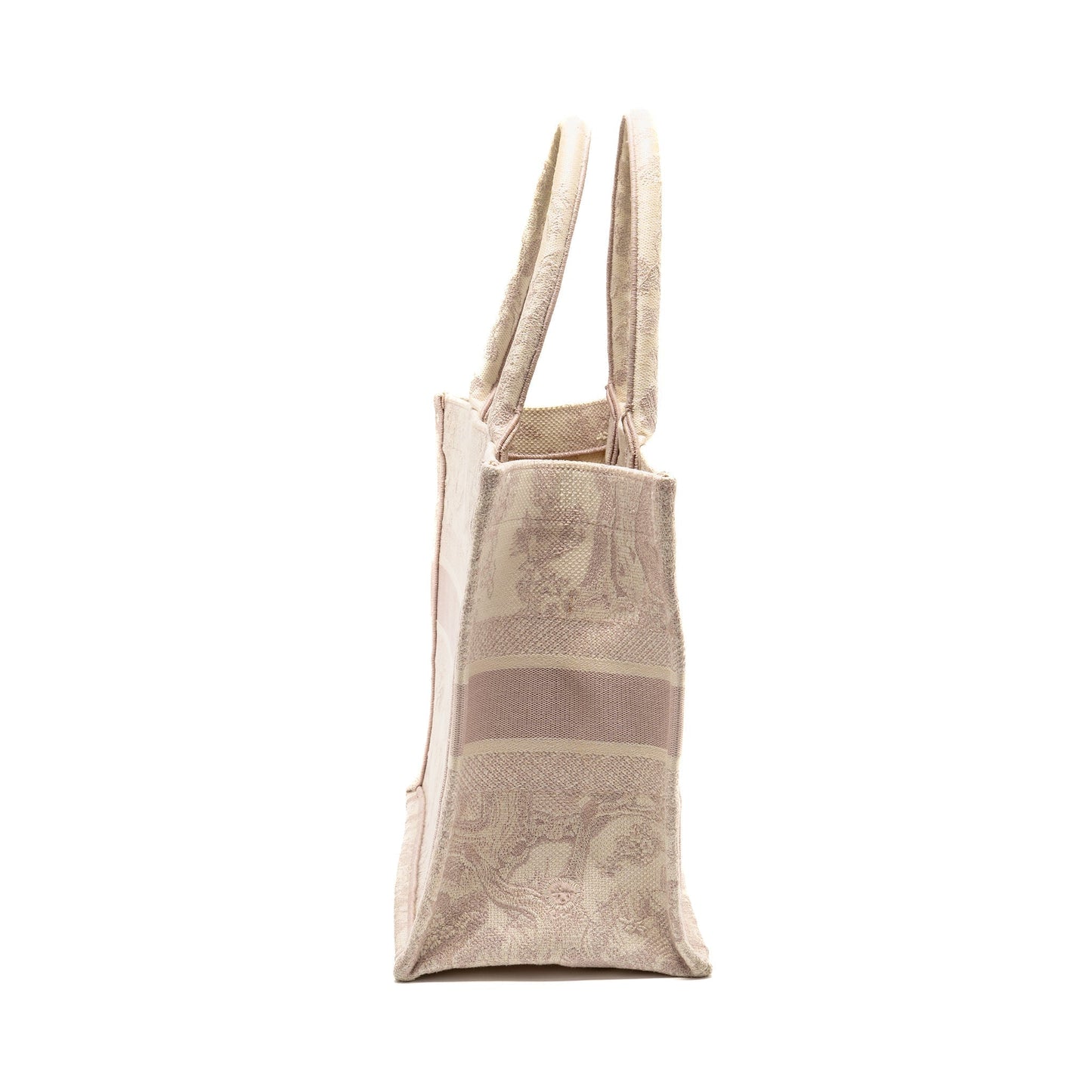 Dior Book Tote Toile De Jouy Embroidery Handbag Pink Medium Tote Bag