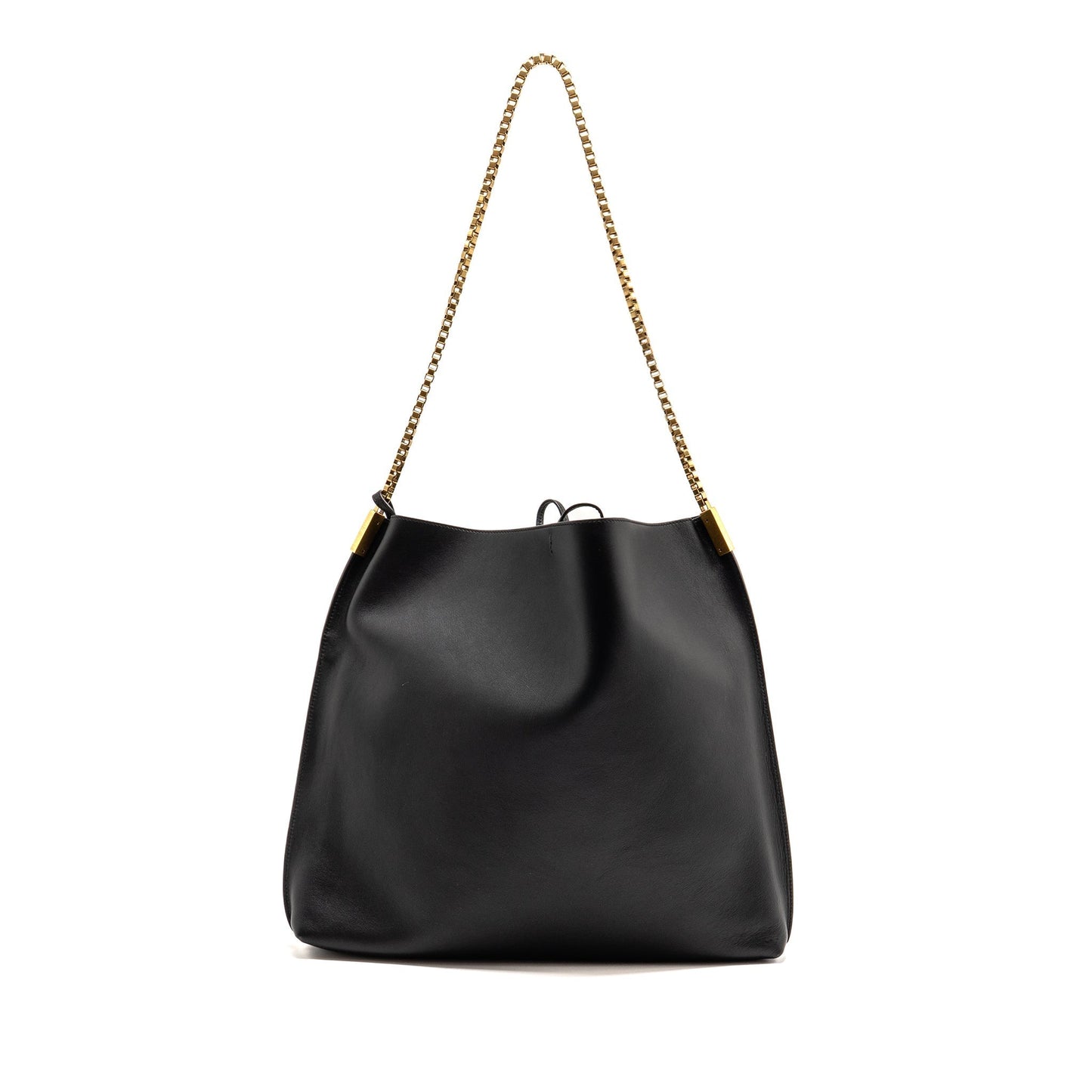 YSL Saint Laurent Suzanne Hobo Purse Calfskin Black Shoulder Bag