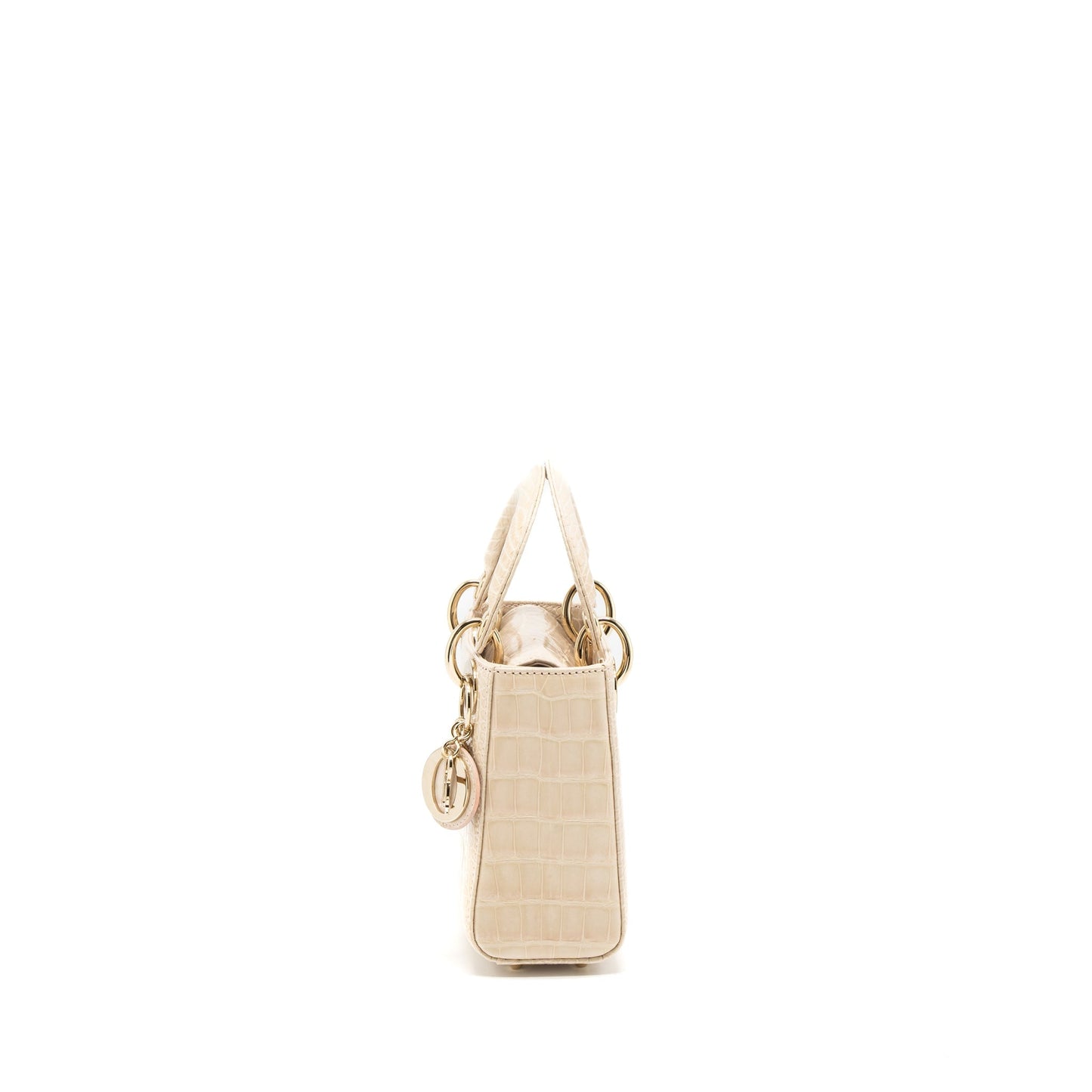 Dior Lady Alligator Mississippiensis Light Handbag Pink Mini Travel Bag
