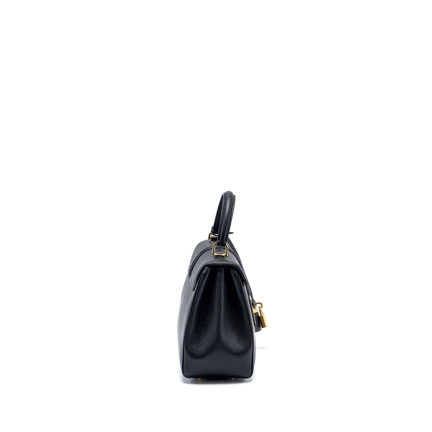 Celine Purse Grained Calfskin Handbag Black Small Travel Bag
