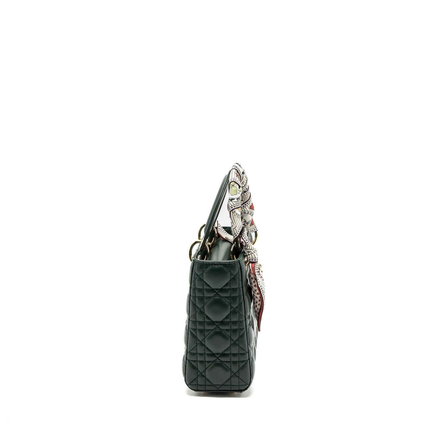 Dior Lady My Abc Purse Lambskin Dark Handbag Green Small Travel Bag