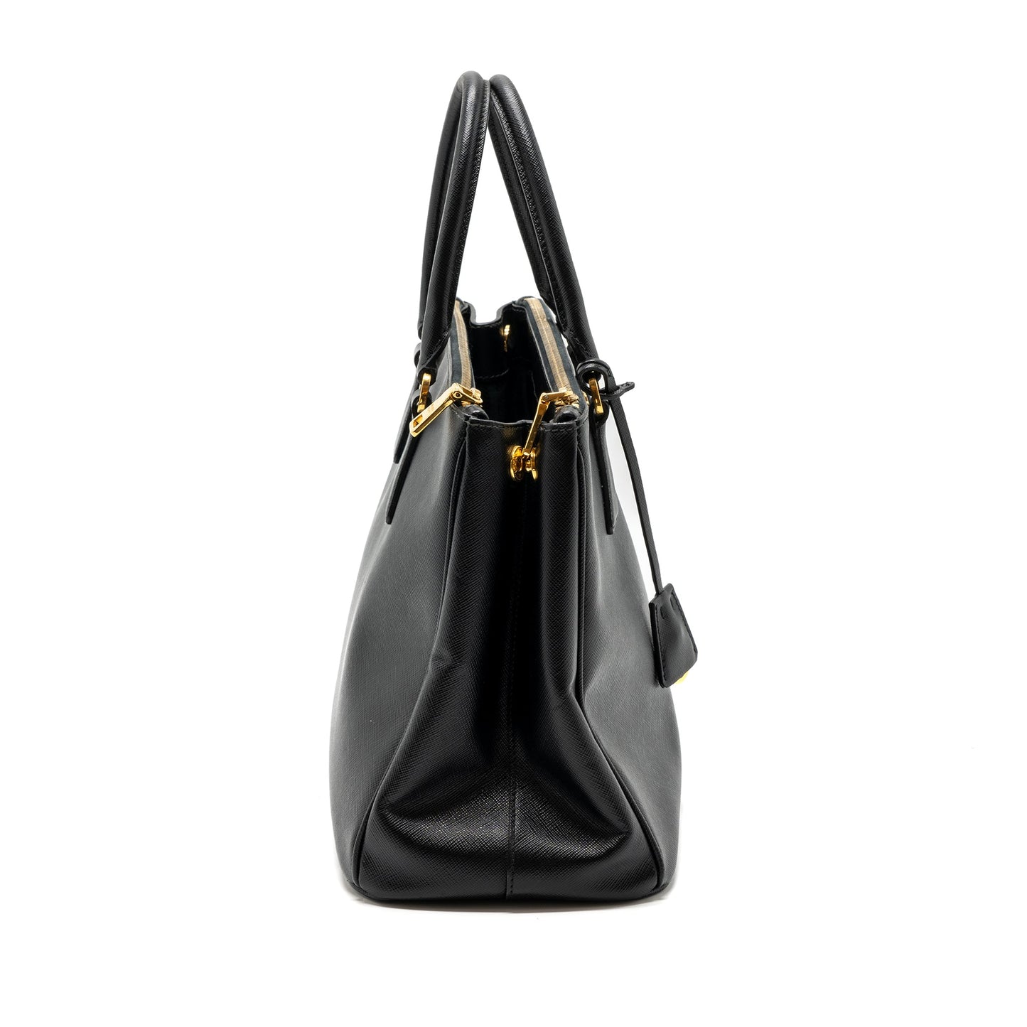 Prada Galleria Saffiano Tote Purse Calfskin Handbag Black Tote Bag
