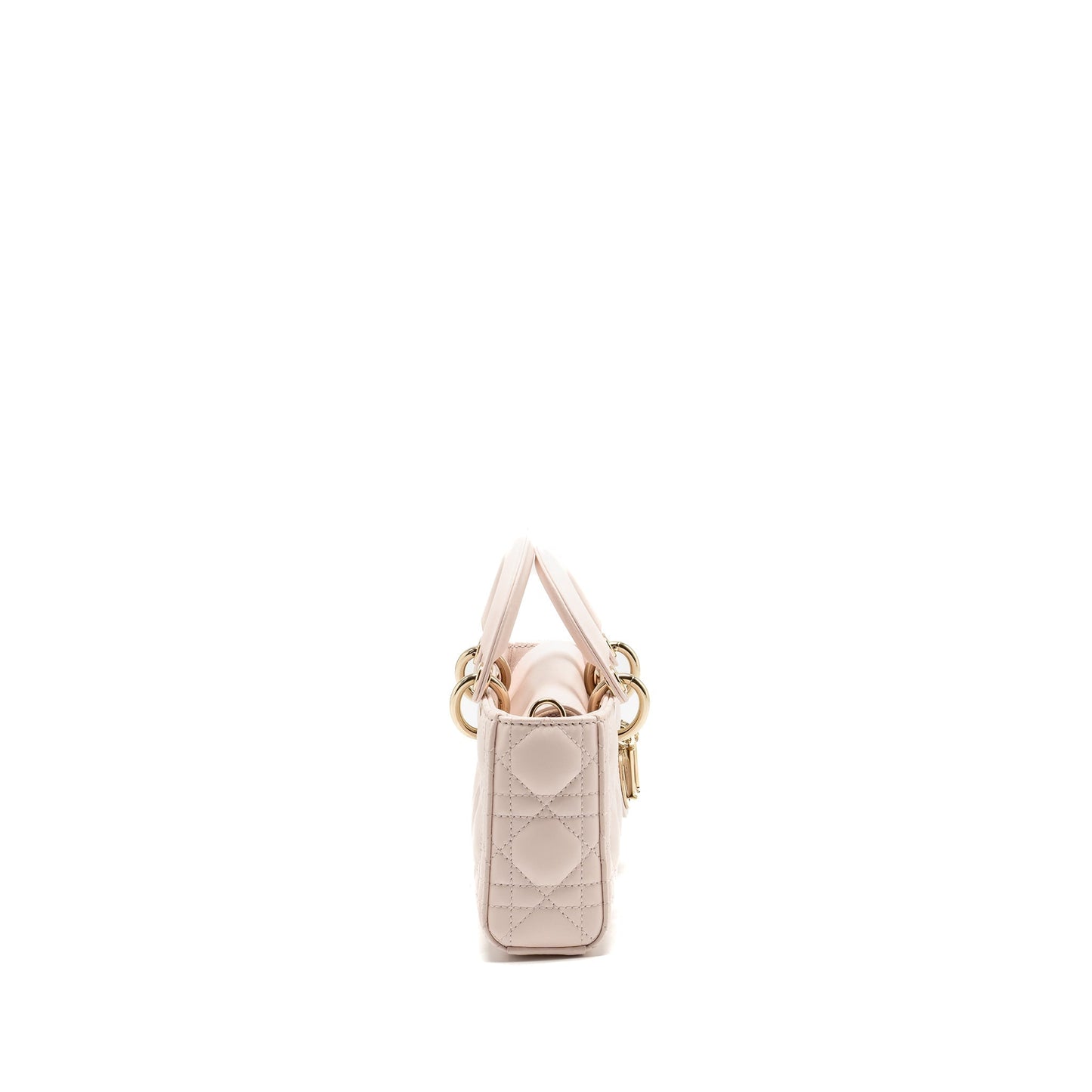 Dior Lady D Joy Purse Cannage Lambskin Powder Pink Small Travel Bag